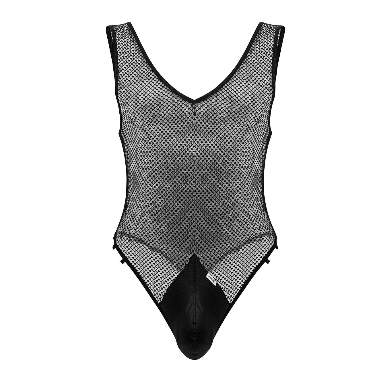 CandyMan 99858 Mens See-through Fishnet Bodysuit Black