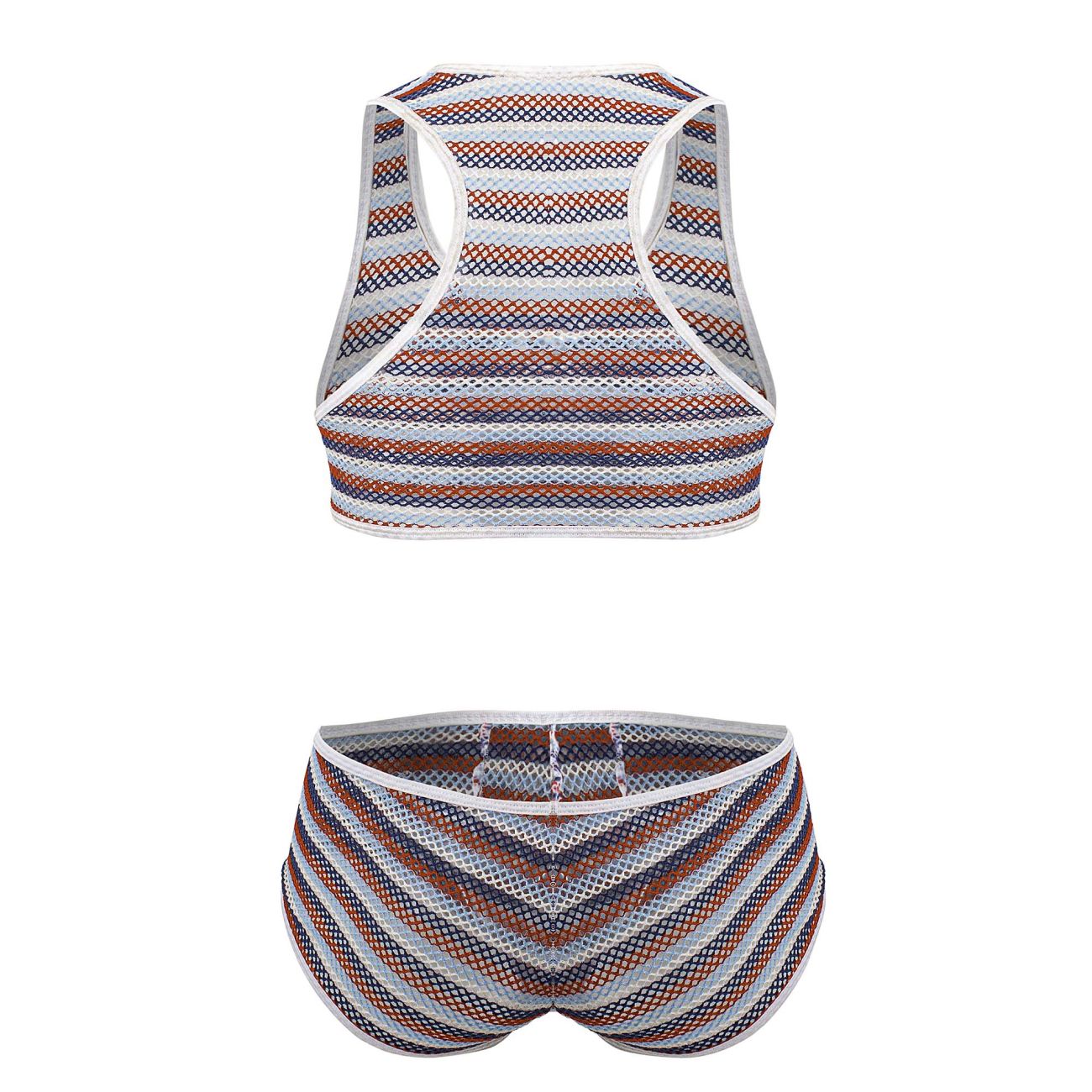 CandyMan 99859  Mens Sexy Two Piece Outfit Stripes