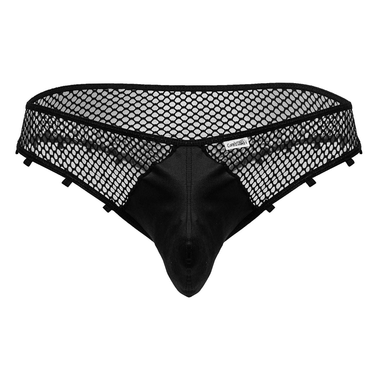 CandyMan 99860 Mens Sexy Fishnet Thong Black