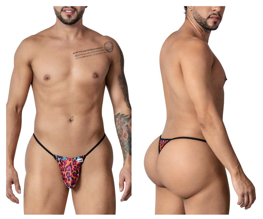 CandyMan 99877 Mens Wild Animal Thongs Animal Print Plus Sizes