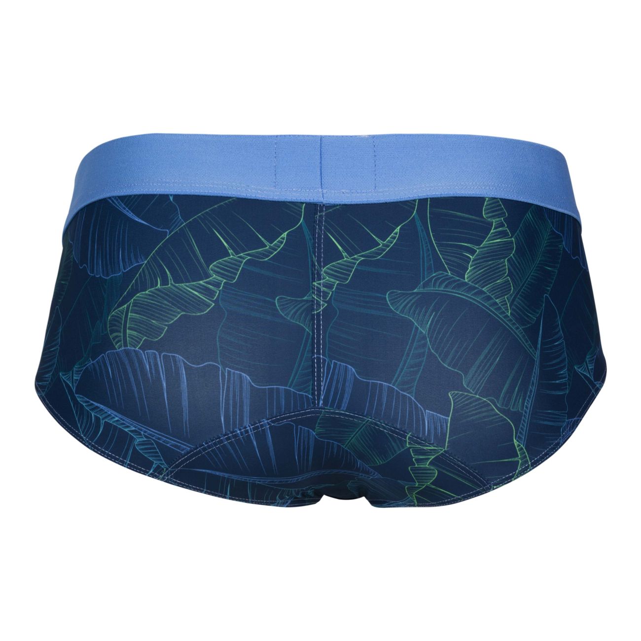 Clever 1728 Mens Shape Leaf Inspired Print Briefs Dark Blue
