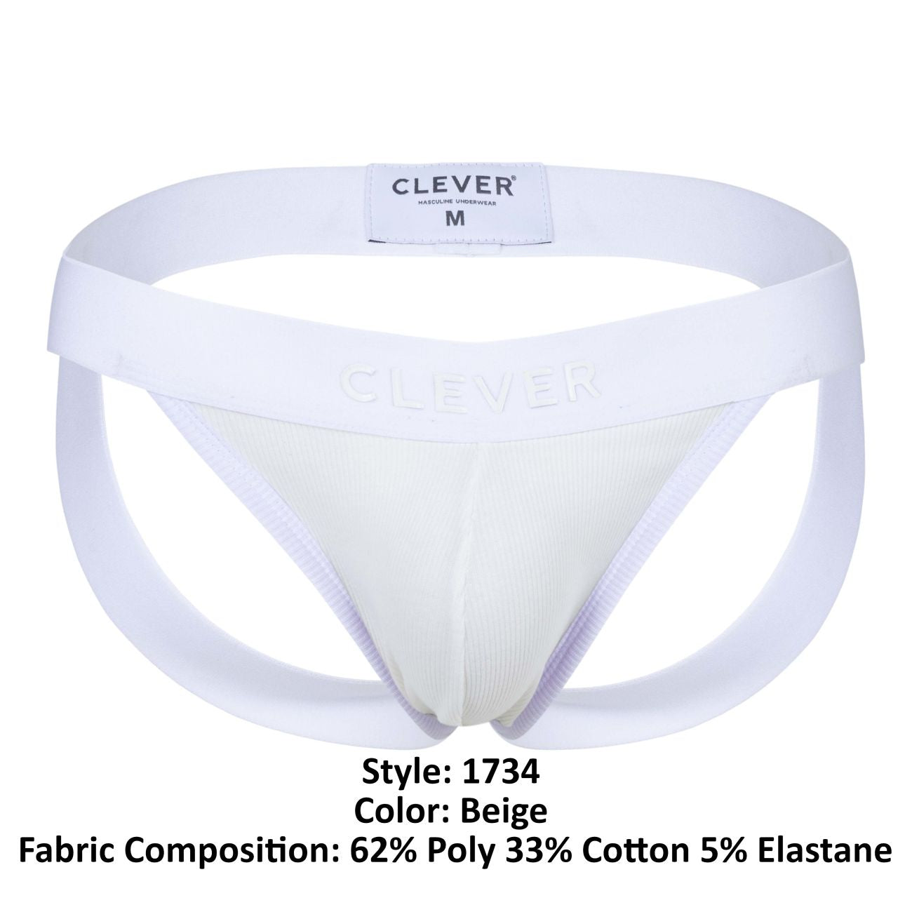 Clever 1734 Colors Mens Pastel Jockstrap Beige