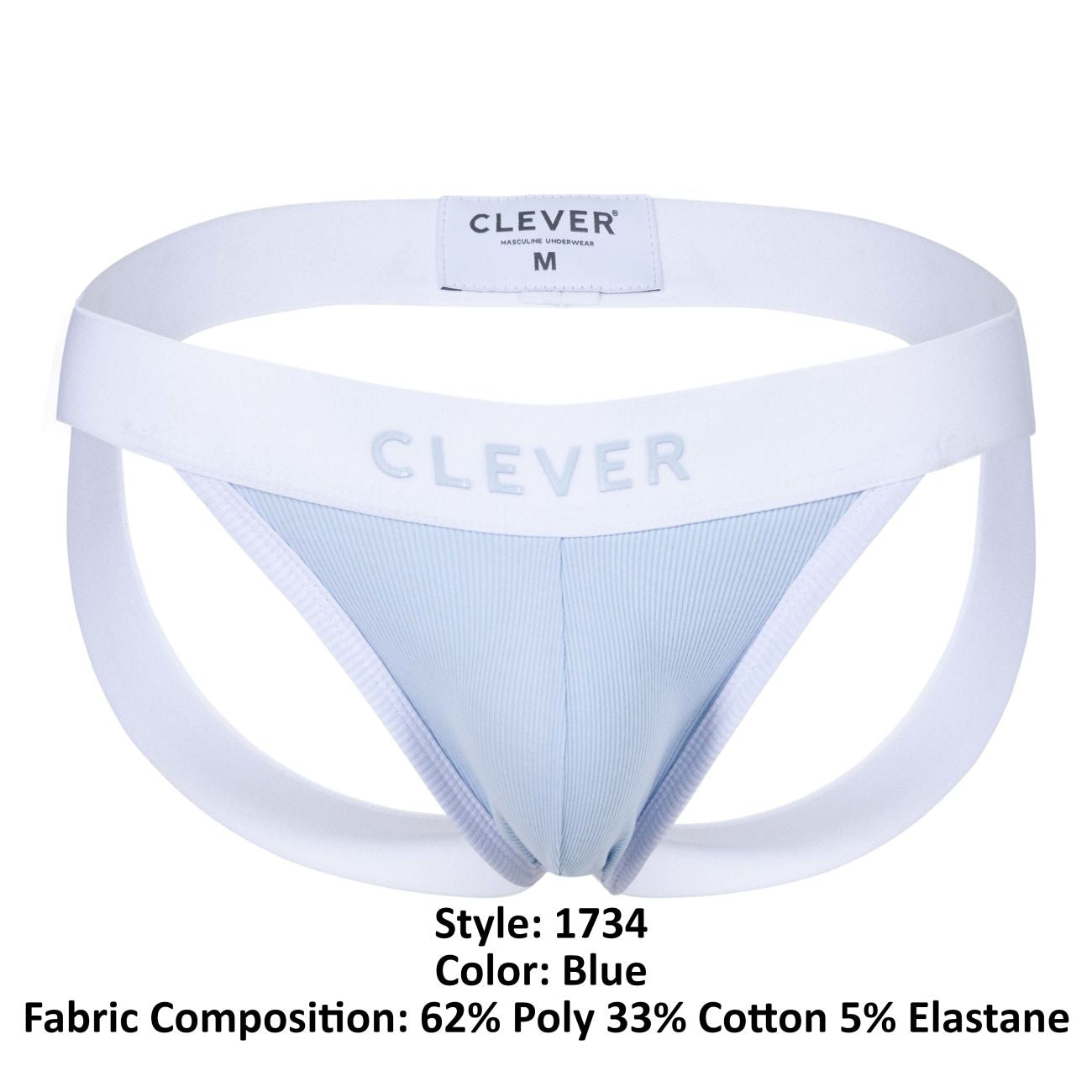 Clever 1734 Colors Mens Pastel Jockstrap Blue