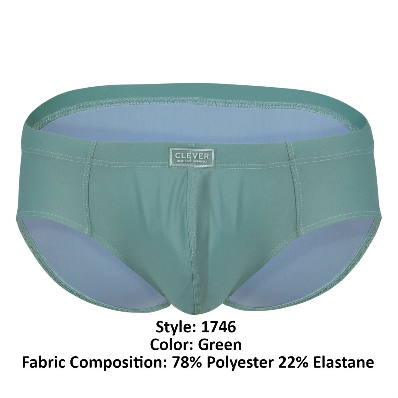 Clever 1746 Pastel Briefs Green