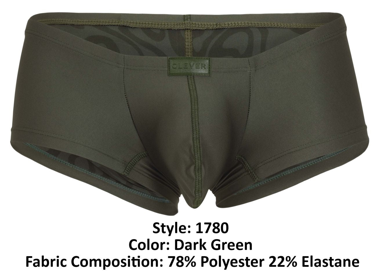 Clever 1780 Maya Male Microfiber Trunks Dark Green