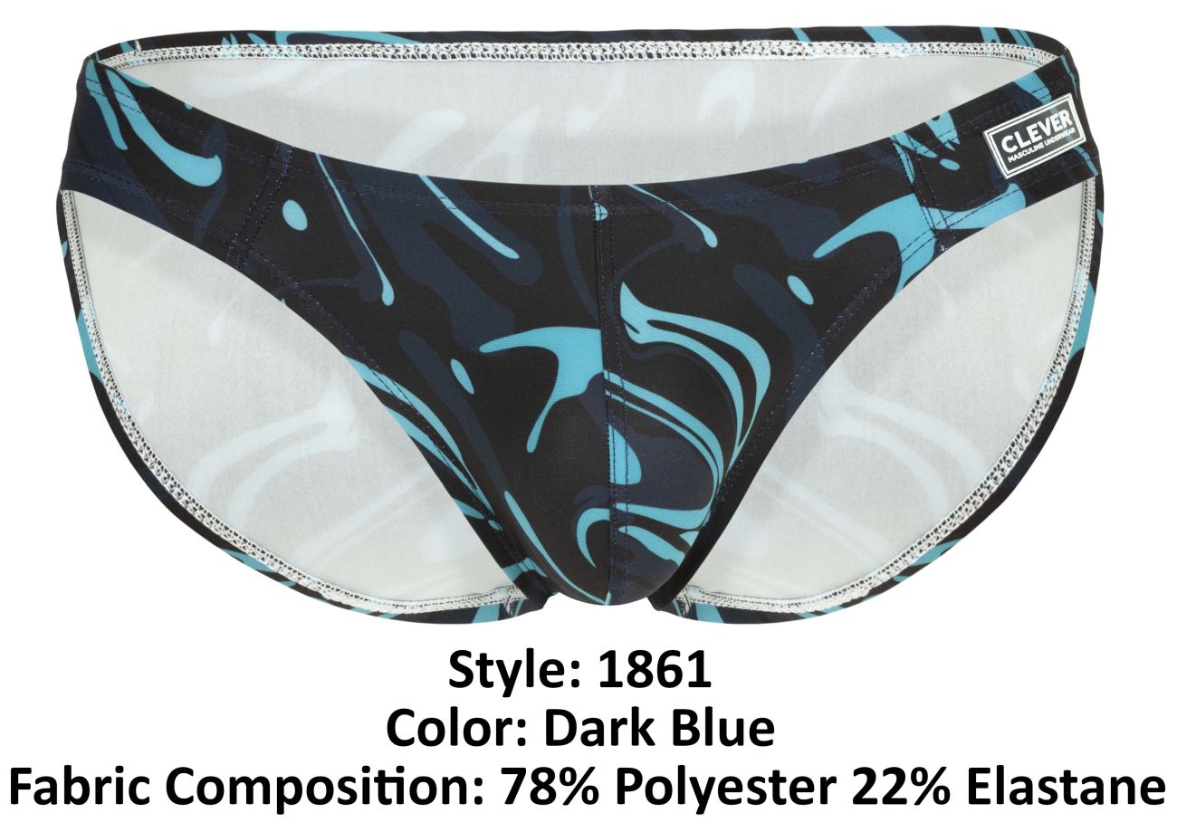Clever 1861 Mens Grosh High Cut Bikini Brief Dark Blue