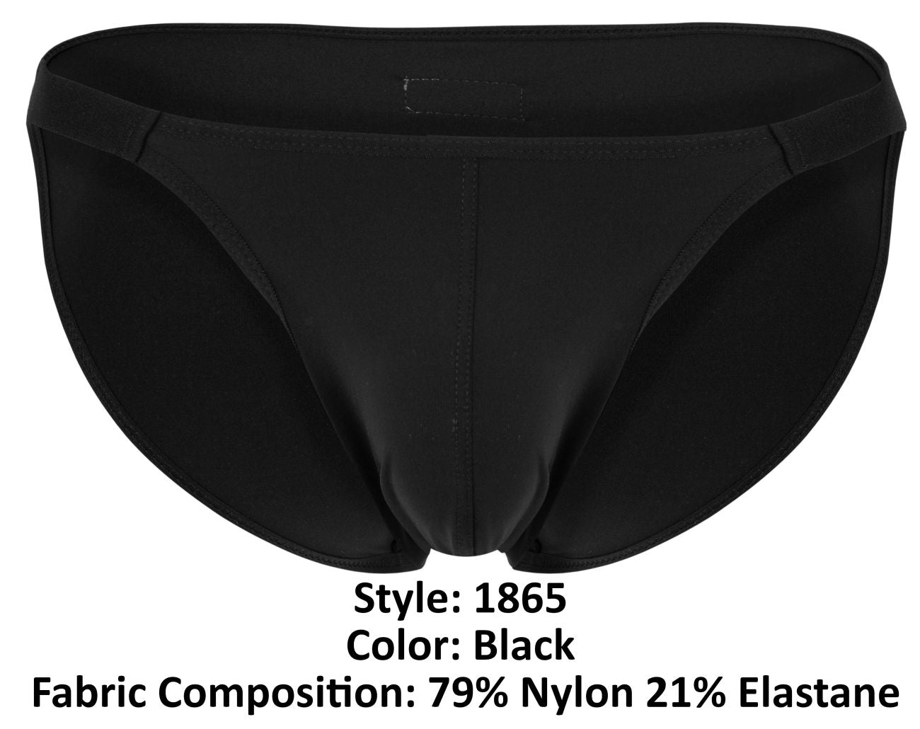 Clever 1865 Mens Oomph Minimal Bikini Brief Black