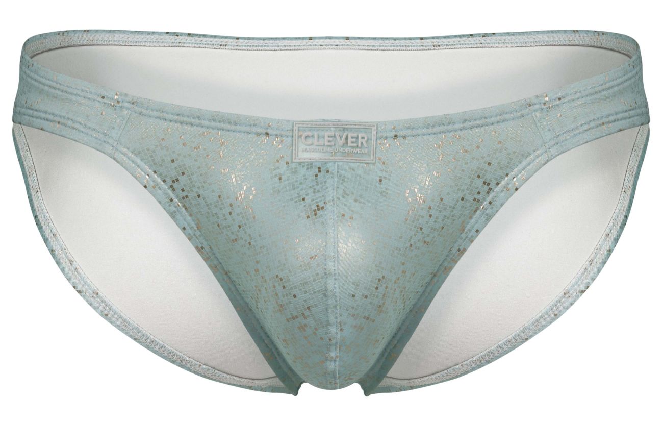 Clever 2039 Galaxy Mens Glitter Bikini Briefs Blue