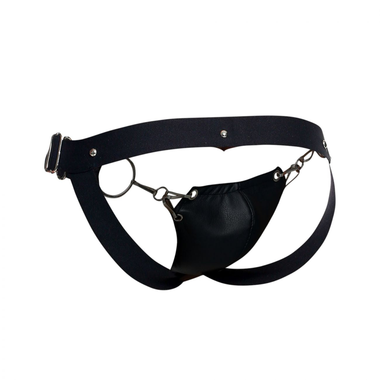 MaleBasics DMBL03 DNGEON Snap Vinyl Look Jockstrap Black