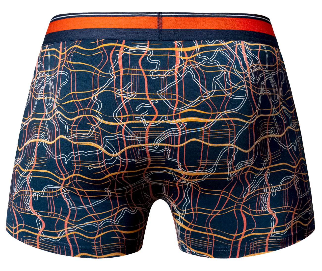 Male Power 160-299 Soo Cumfy Male Boxer Brief Navy-Orange