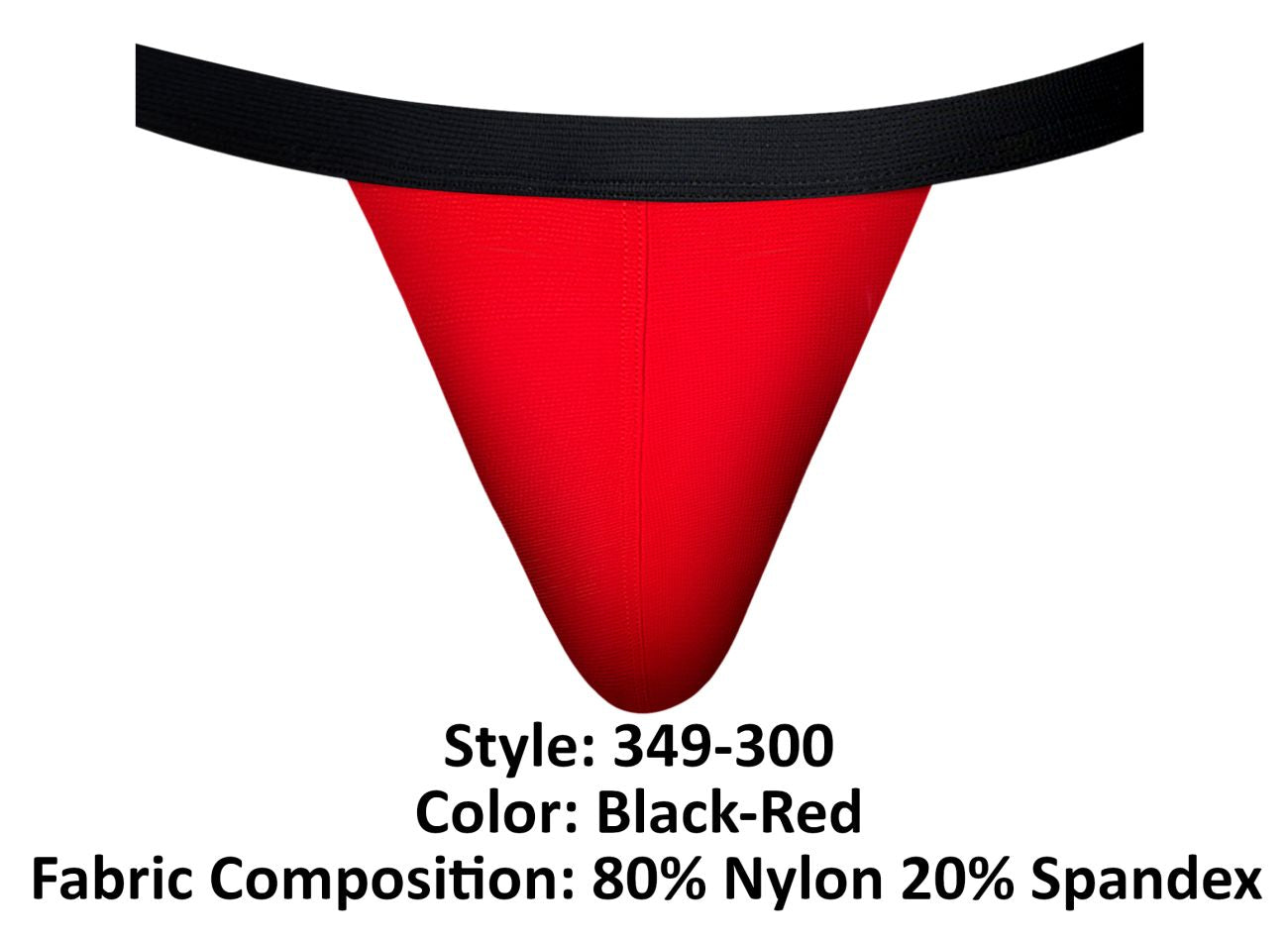 Male Power 349-300 Hot Mens Mesh Jock Black-Red