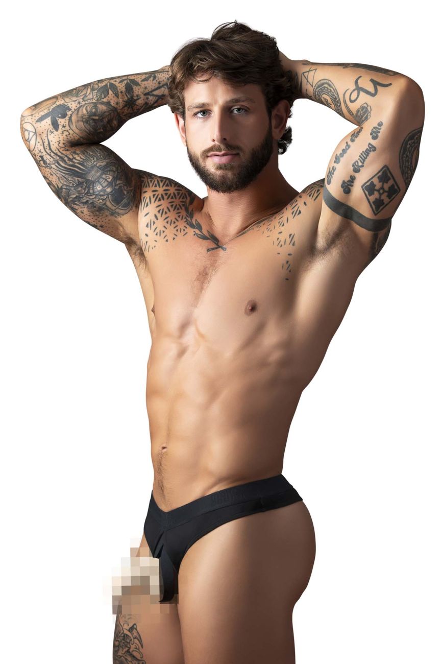 Male Power 417-304 Male Open Ended Thong Black