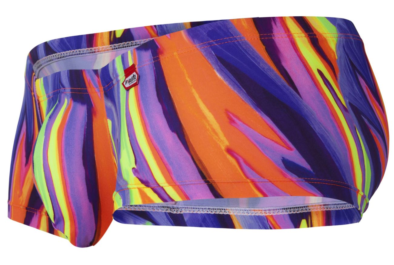 Pikante 1828 Abstract Colourful Festive Mens Trunks Purple Multi