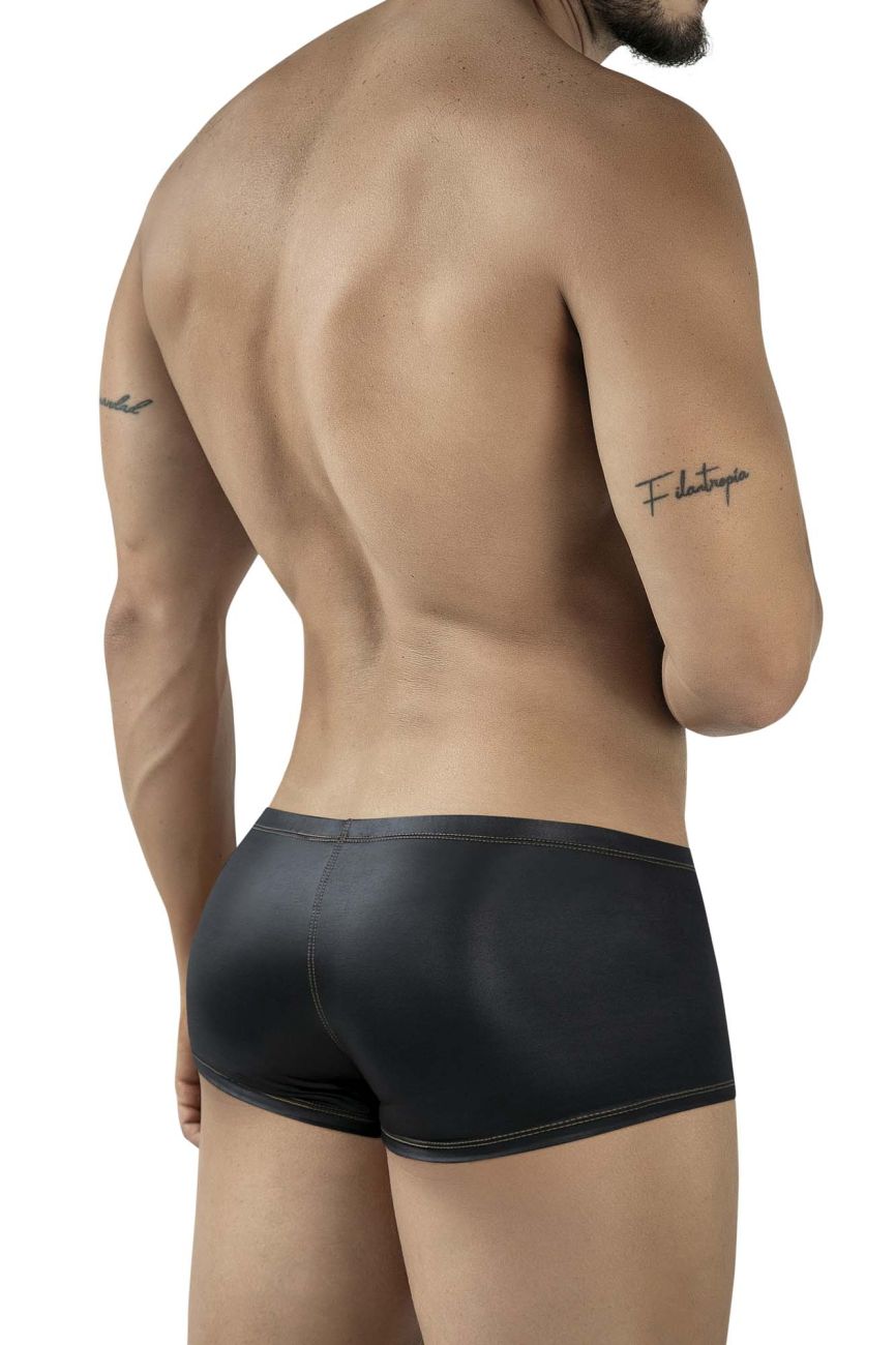 Pikante 2120 Glitters Mens Metallic Gold Front Trunks Black