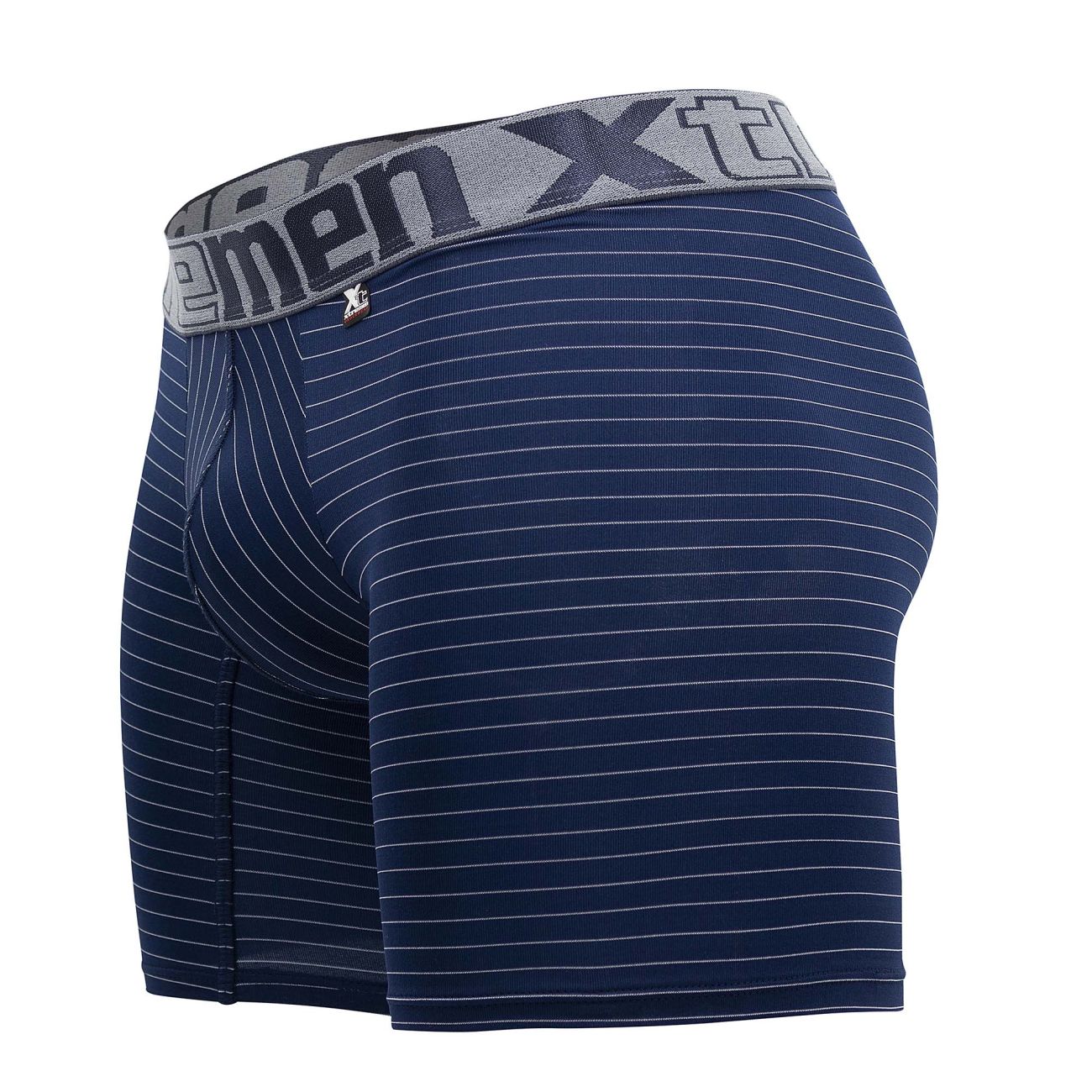 Xtremen 70004 Striped Boxer Briefs Dark Blue Plus Sizes