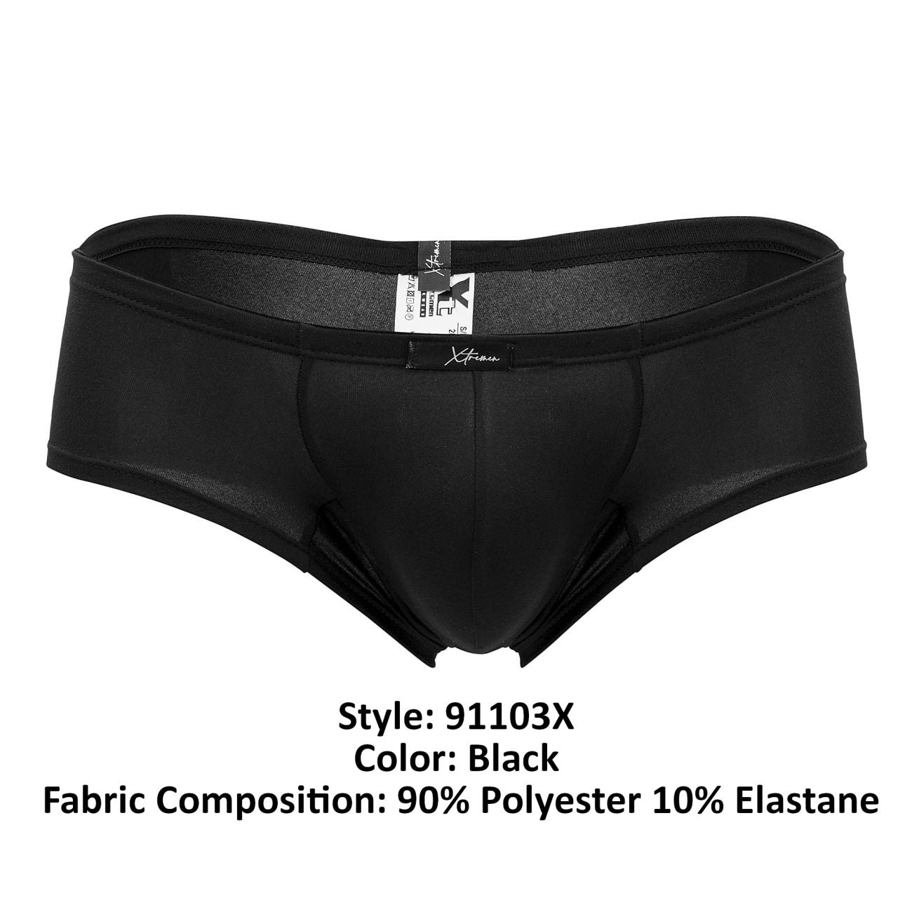 Xtremen 91103X Microfiber Trunks Black Plus Sizes