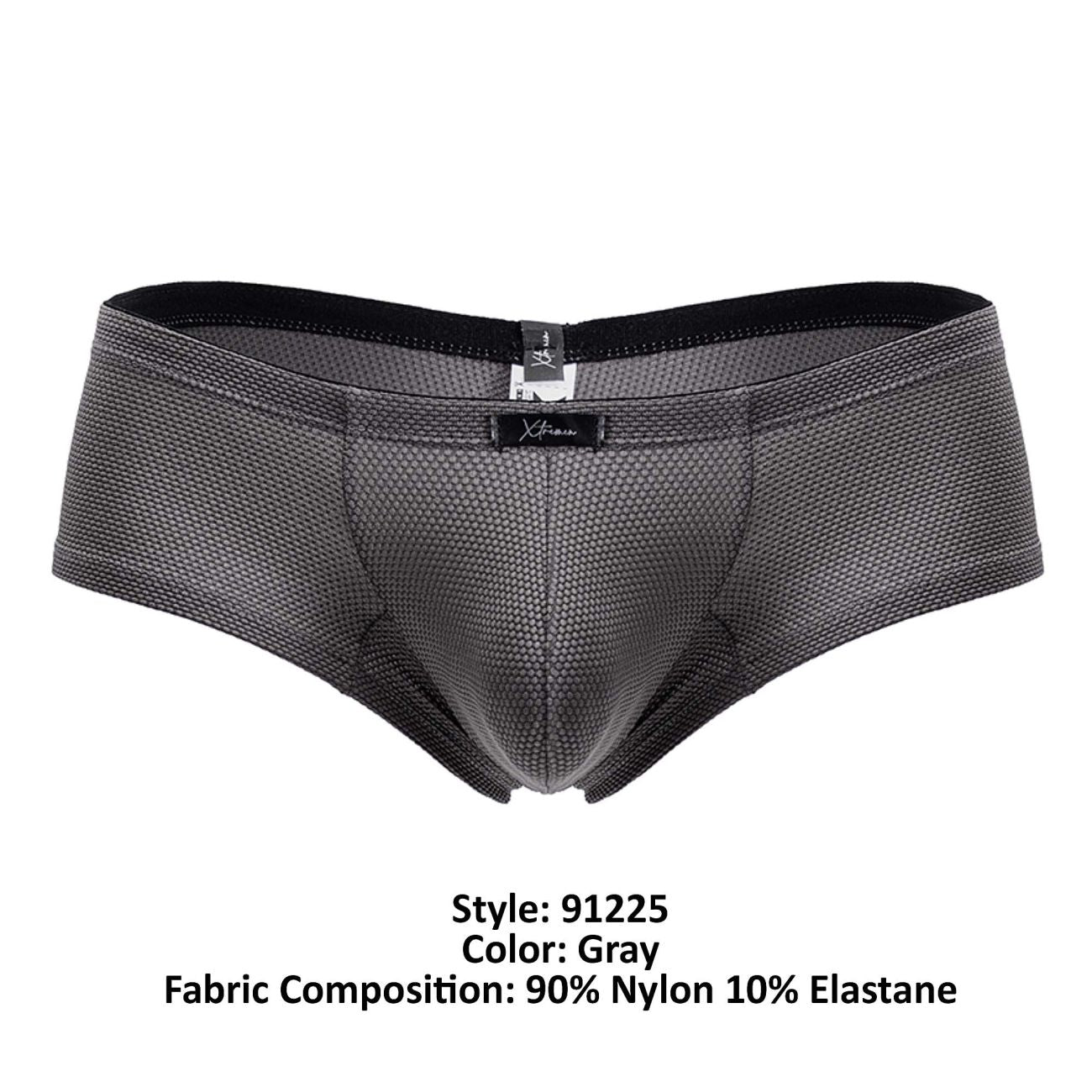 Xtremen 91225 Male Microfiber Modern & Sexy Trunks Gray