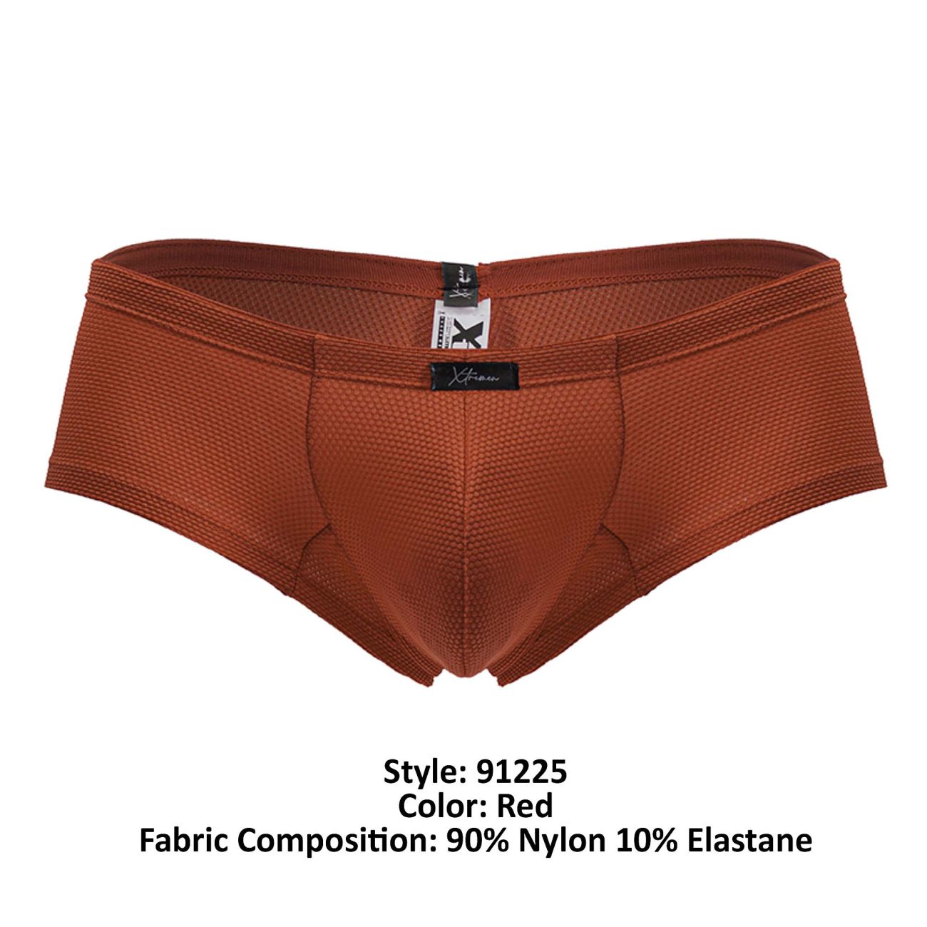 Xtremen 91225 Male Microfiber Modern & Sexy Trunks Red