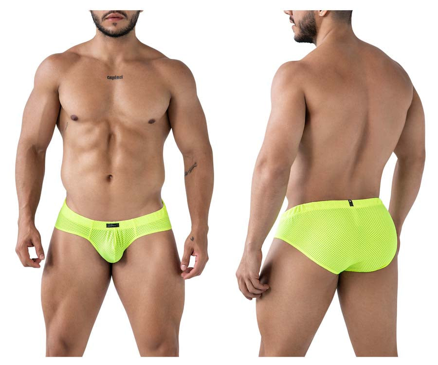Xtremen 91227 Mens Soft Microfiber Briefs Neon Green