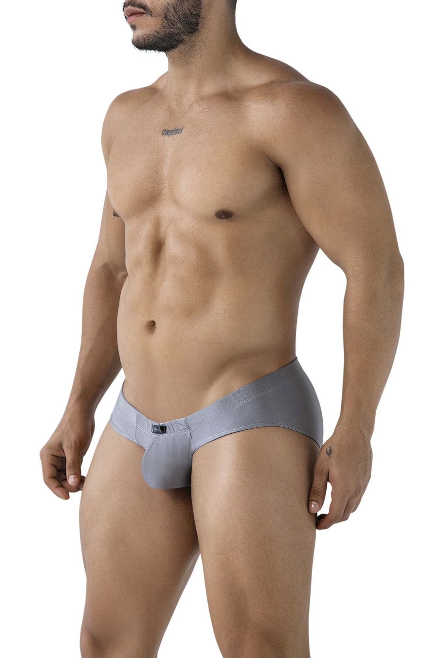 Xtremen 91233 Mens Microfiber Contoured Briefs Gray