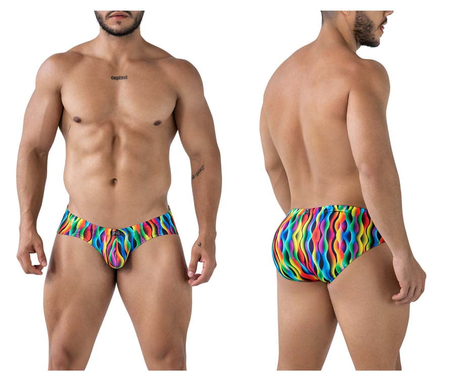 Xtremen 91248 Mens Colourful Printed Briefs Waves