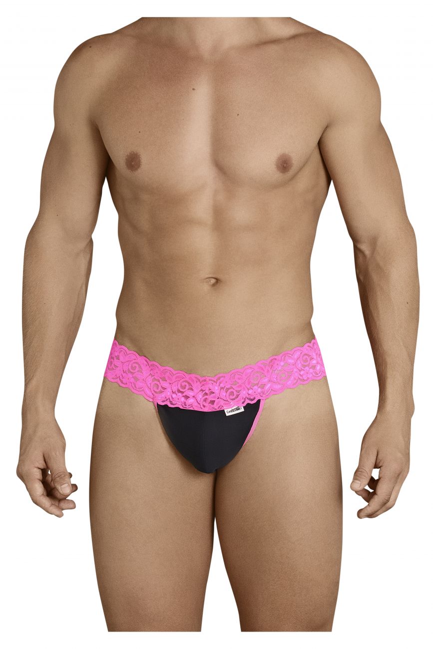 CandyMan 99370 Thongs Pink and Black