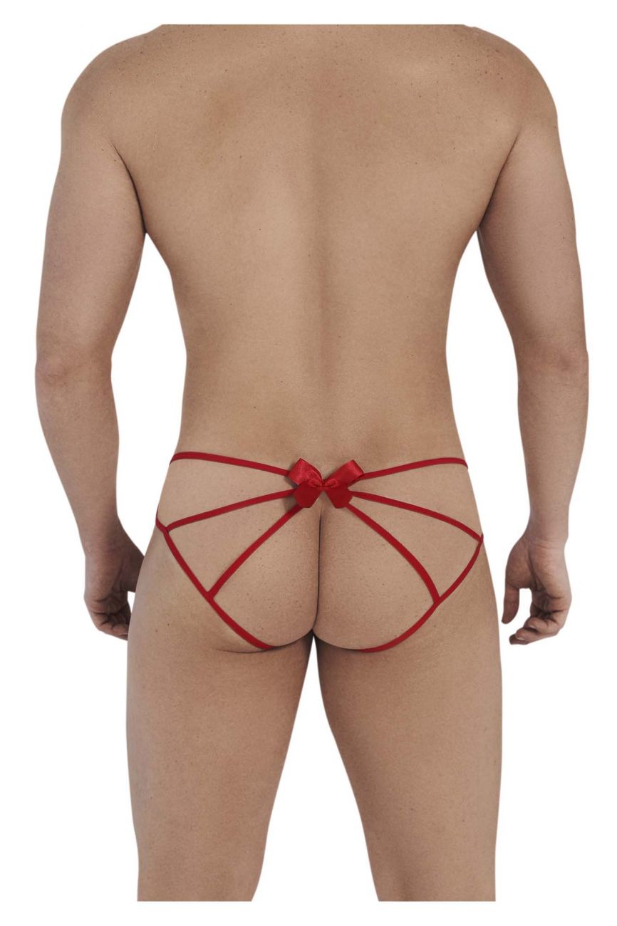 CandyMan 99535 Bow Jockstrap Red