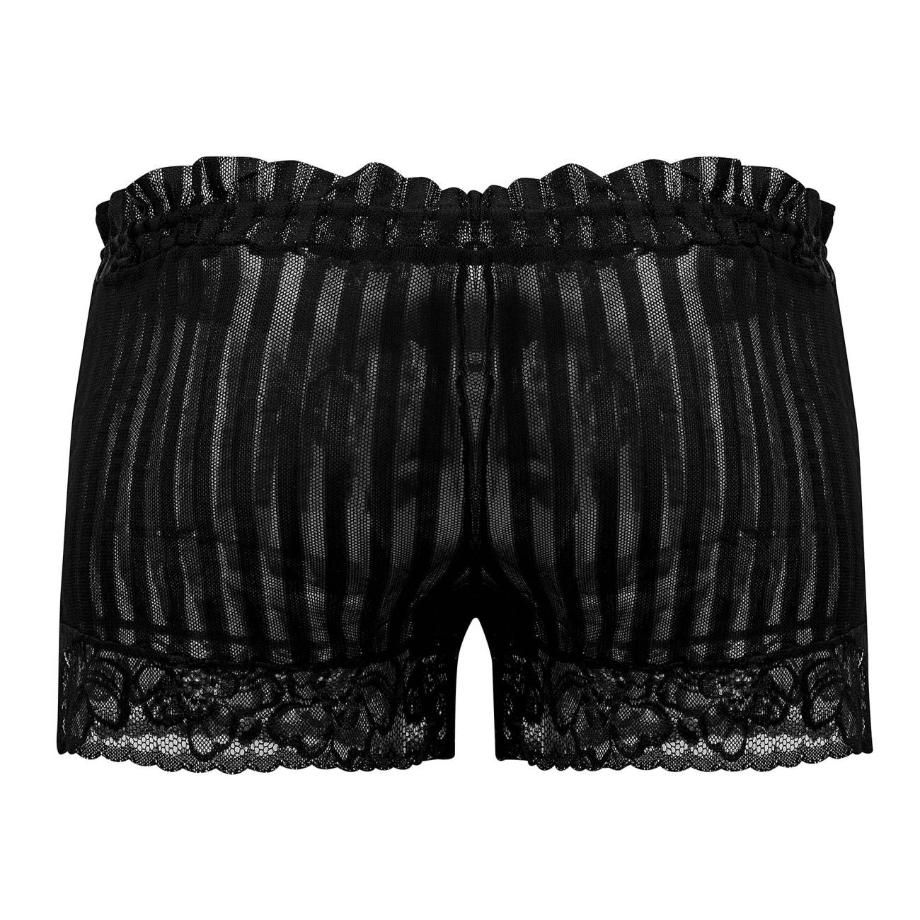 CandyMan 99601X Lounge Pajama Shorts Black Plus Sizes