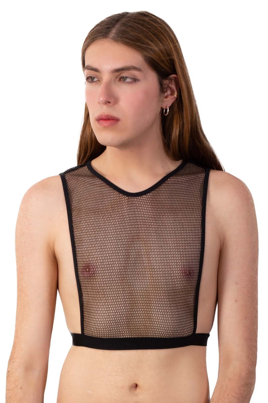 PLURAL PL007 Non-binary Underwear Crop Top Black