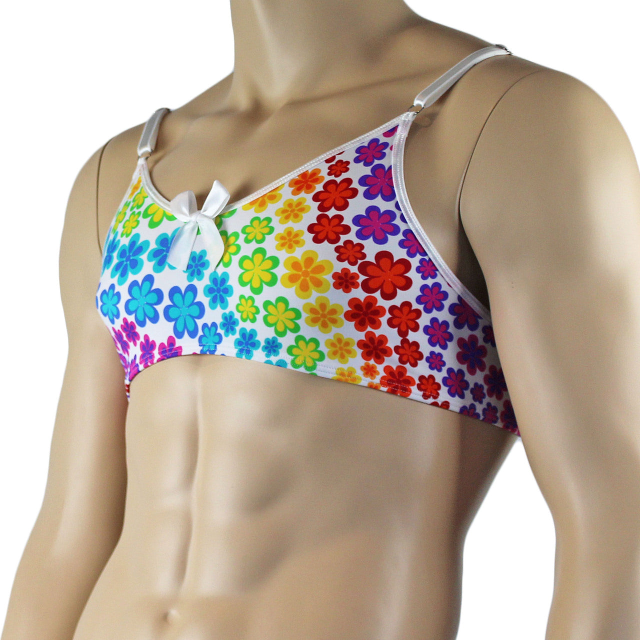 Mens Flower Girl Bra Top with Large Bow