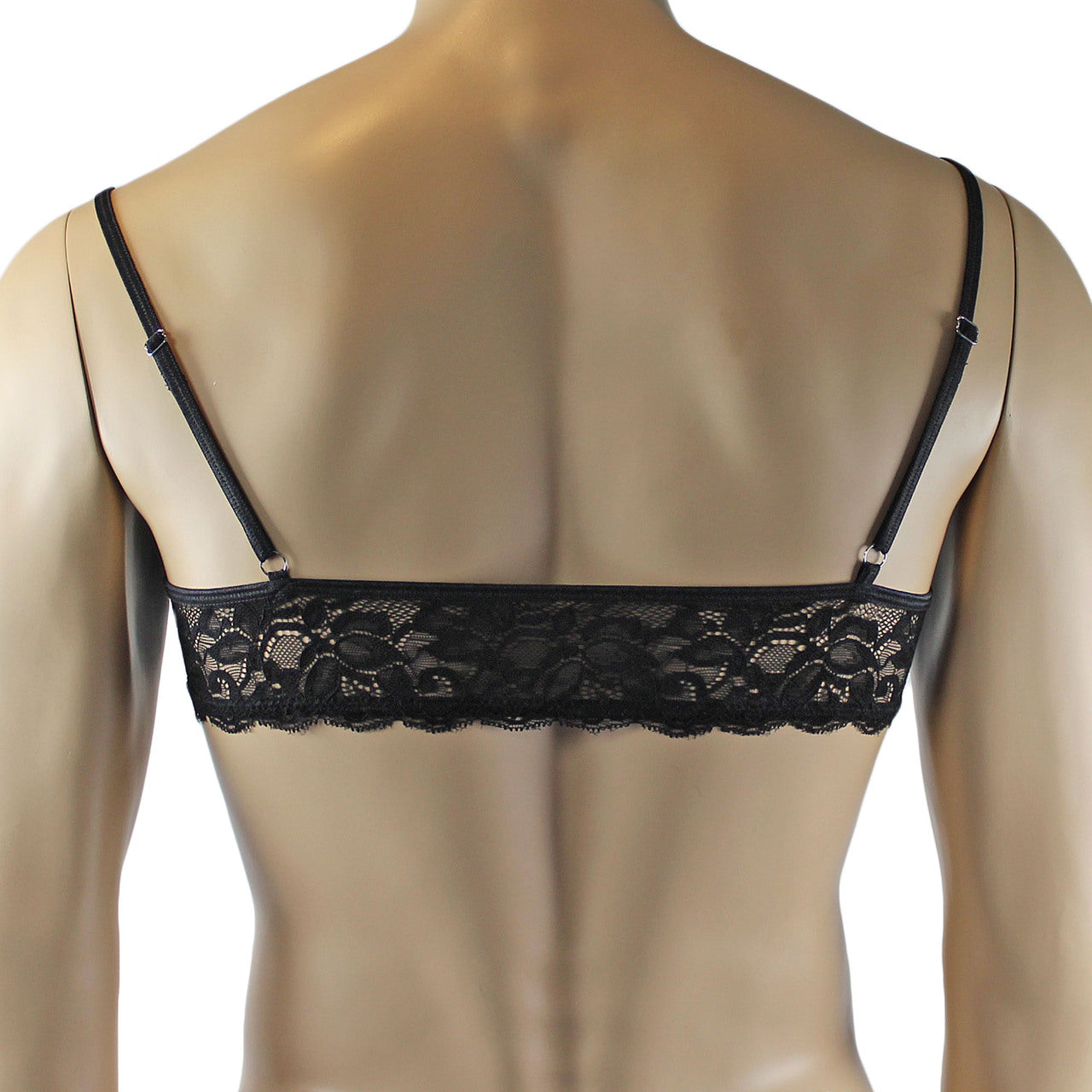 Mens Kristy Lingerie Lace Bra Top BR04 and Boxer Briefs Black