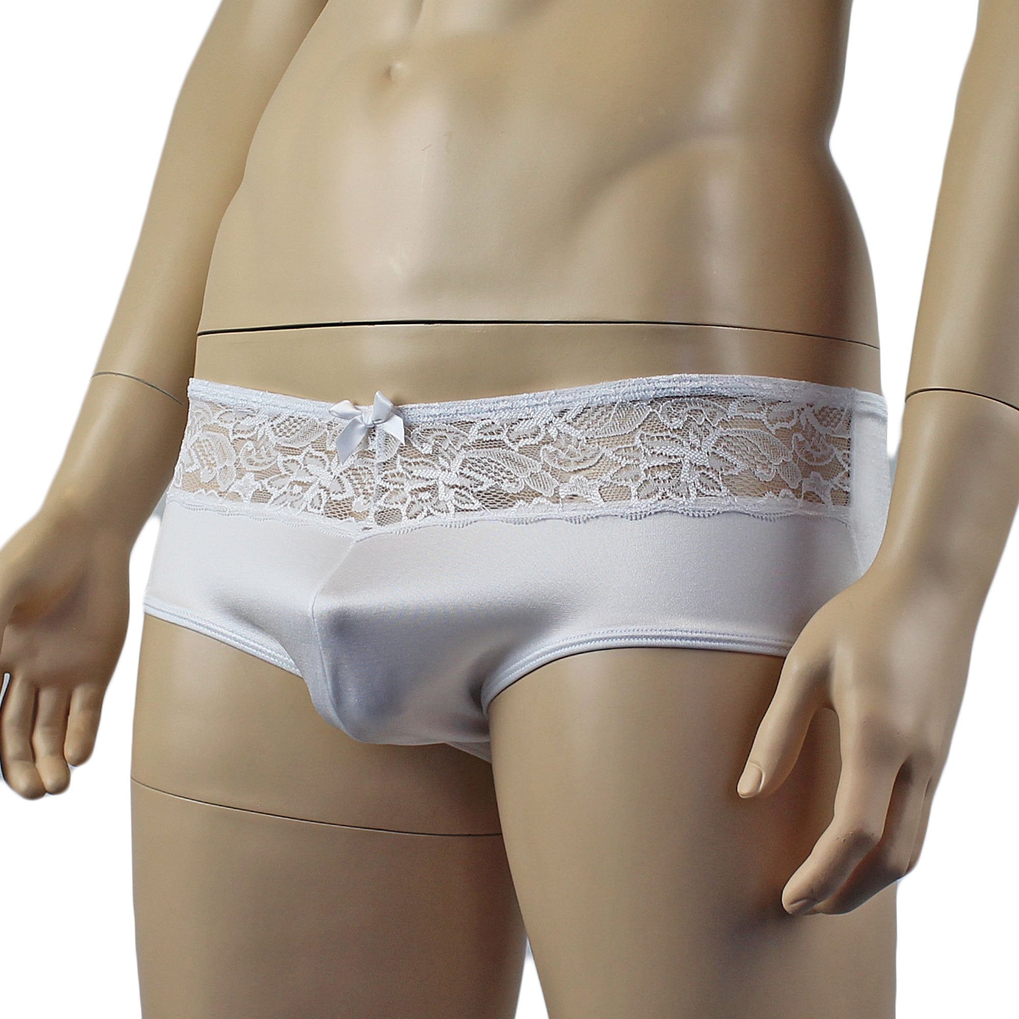 Male Romance Stretch Spandex Boxer Brief White or Black