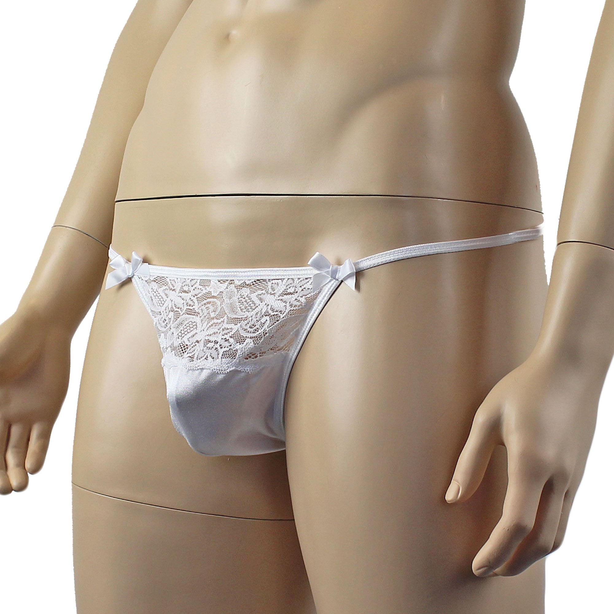 Male Romance Pouch G string with Sexy Wide Back White or Black