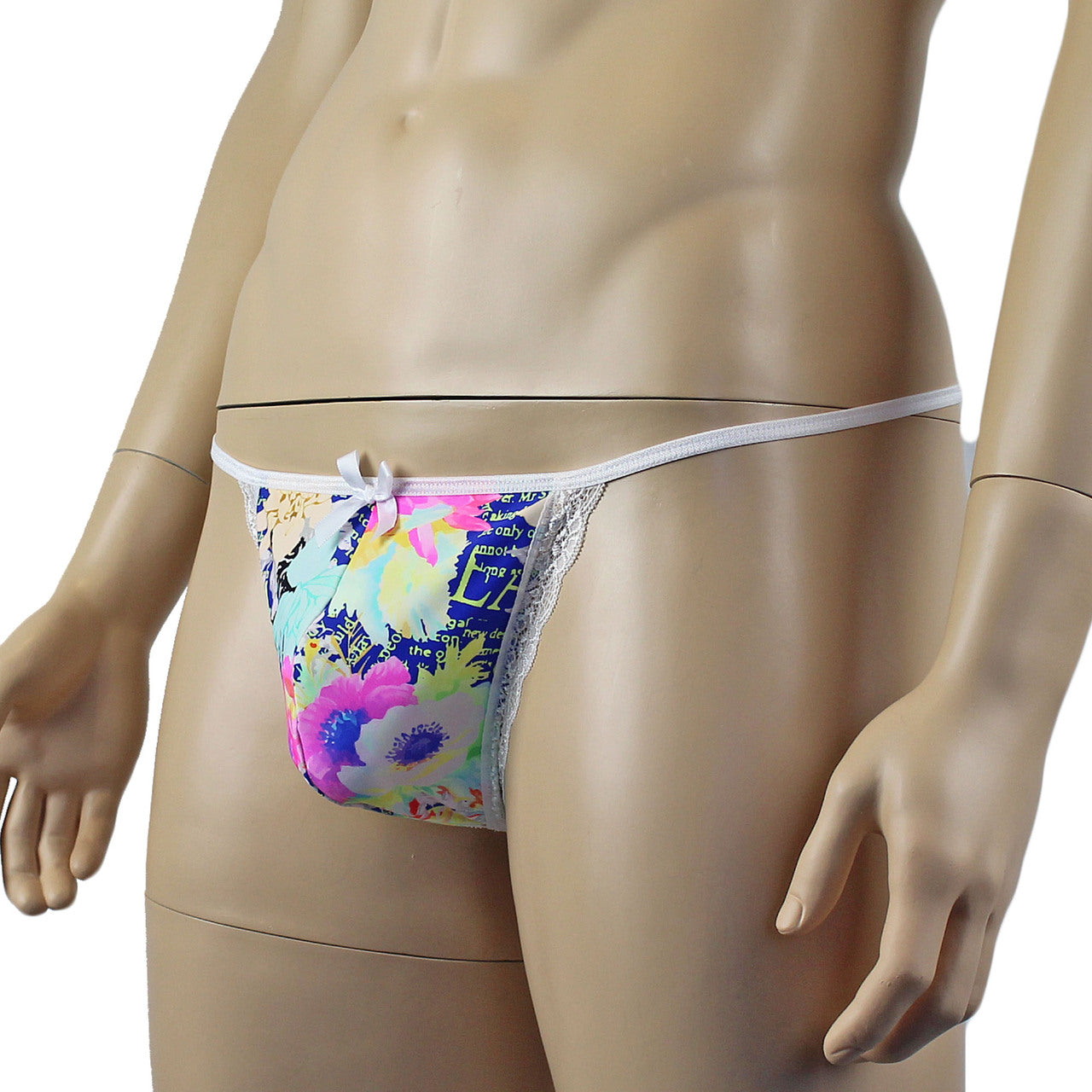 Mens Suzanne Pouch G string with Lace Trim